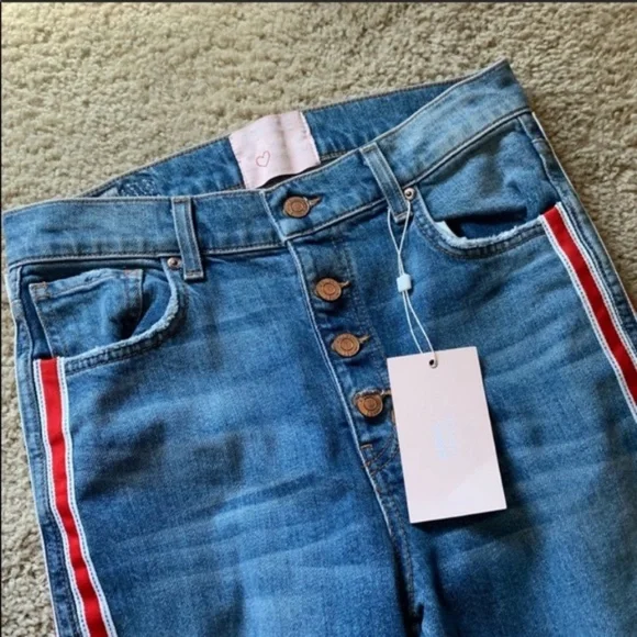 NWT REVICE Ruby Tuesday Racer Stripe Jeans. - Picture 7 of 15